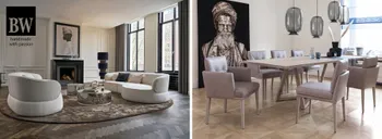 Bielefelder Werkstätten: stilvolle Sessel und geschwungenes Sofa in modernen Wohnräumen. Organische Formen und hochwertige Verarbeitung zeigen das Designverständnis der BW Group – zu sehen bei himmlisch wohnen.